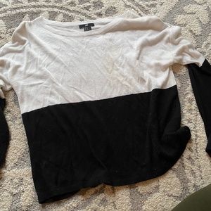 Black & White Color block Sweater